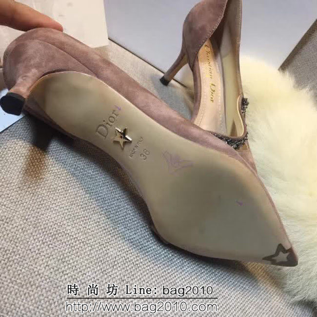 DIOR迪奧 2018秋季新款 磨砂皮幸運星 女單鞋 QZS2458